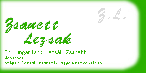 zsanett lezsak business card
