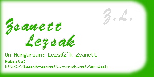 zsanett lezsak business card